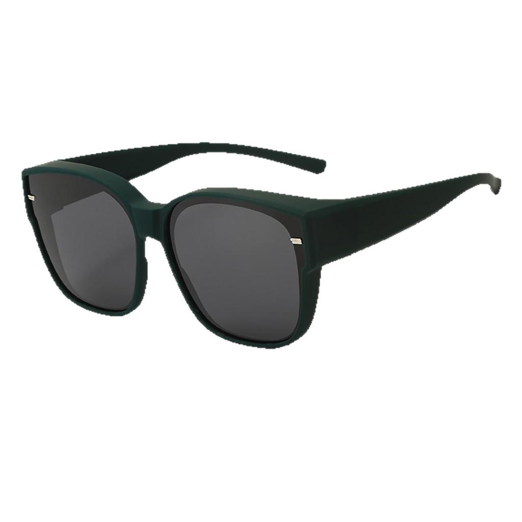 Unisex Polarized TR Clip-On Glasses Set - Trendy, Large Frame Sunglasses for Driving