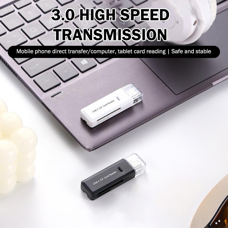2-In-1 Multi Functional Type C 3.0 Card Reader Tf Memory Card Reader Usb Flash Drive Card Reader Adapter For Pc Laptops