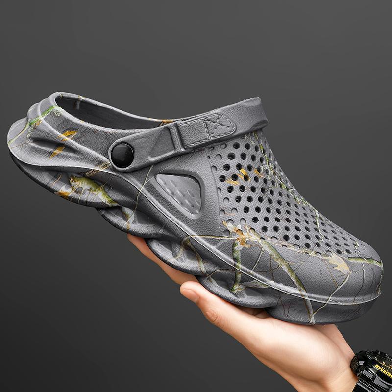 Grote Maat 46 47 Zomersandalen voor Mannen en Vrouwen Ademende EVA Strandslippers Heren Klompen Heren Teenslippers Comfort Heren Casual Schoenen 42 gray