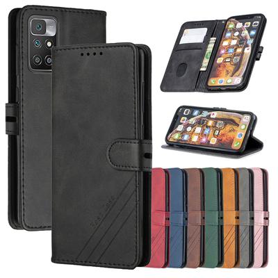 Capa Flip de Couro para Xiaomi Redmi 10 2022 10A Note 10S 10T 10Pro Mi 10T Lite Pro 5G Capas Magnéticas Suporte Carteira Capa de Telefone