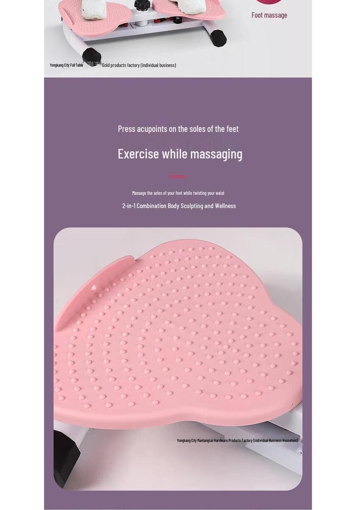 Women's Silent Waist Twisting Disc with Rope: Abdominal Toner, Slimming, Fat Burning, and Shaping Machine