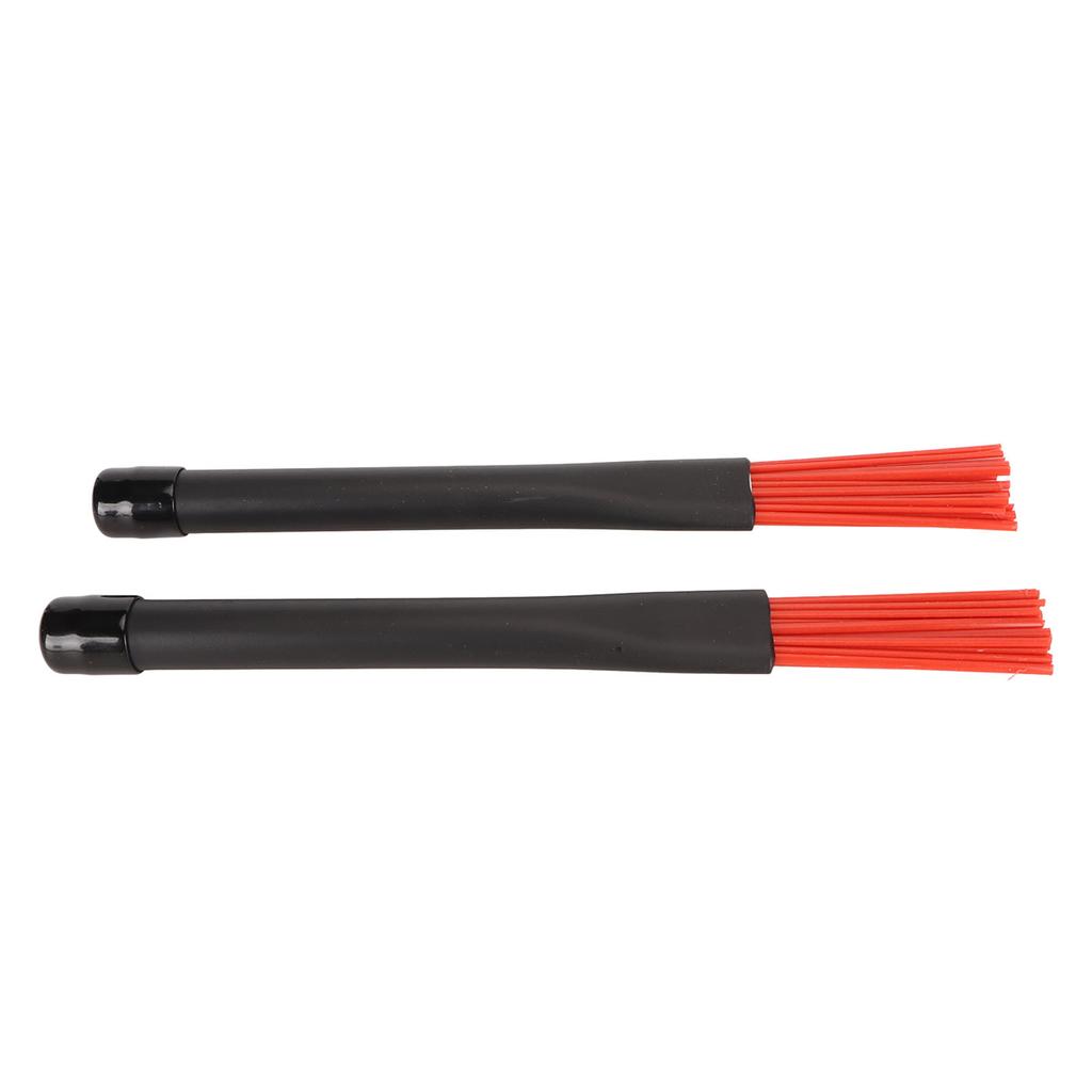 2pcs Retractable Brushes Professional Nylon Brushes Set with Rubber Handles for Rock Band Country Music Folk Mers