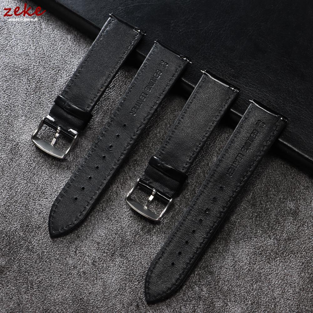 20mm 22mm Universal Oiled Leather Watch Band Quick Release Bracelets Brown Black Genuine Leather Strap for Samsung Watch 7/6/5/4