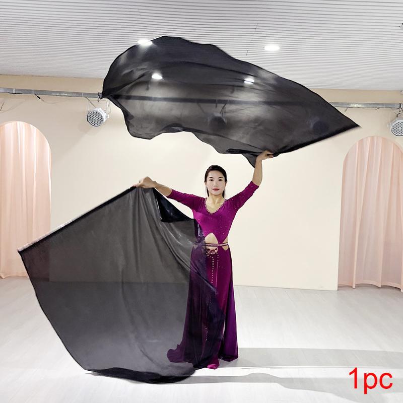 Con Bastoncini Telescopici Ventaglio Danza del Ventre Ventagli Imitazione Seta Accessori Bastoncini Estensibili Foulard Multicolore Bandiera Accessori da Ballo Leggeri
