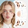 1set Halloween Face Tattoo Stickers Pumpkin Bat Star Moon Fake Freckles Temporary Tattoo Stickers for Music Party Festival Decor