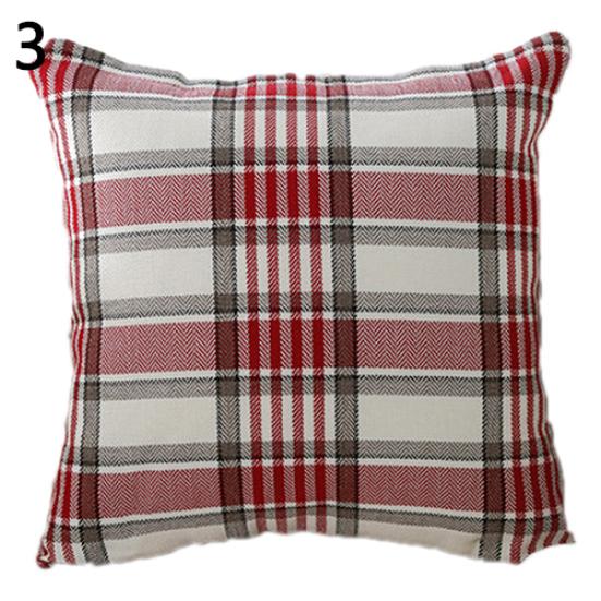 Talos Moderní kostkované pouzdro na polštář Throw Cushion Square Cover Protector Home Car Decor