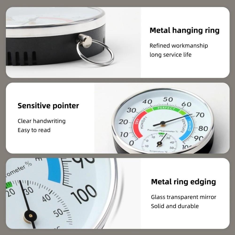 2 In 1 Analog Thermo-hygrometer Decorative Style Temperature Humidity Gauge  Sauna Room