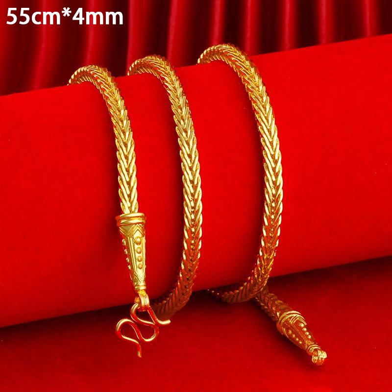 Alloy Gold Plated Snake Bone Necklace Imitation Gold Punk Style Chain for Women Club or Festival Wear