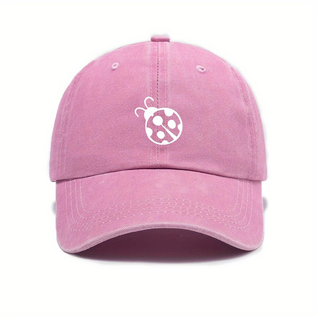 Retro Printed Washed Baseball Cap with Adjustable Size, Sun Protection and Antique Appearance Suitable for Outdoor Activities