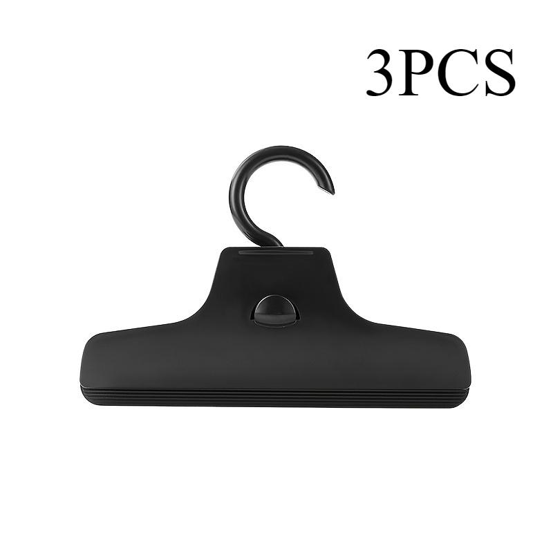 3pcs Seamless Trouser Clips - Crease-Resistant Durable Plastic Pants Hangers with Ergonomic Design for Closet Organization