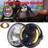 7 Inch Motorcycle H4 Halogen Headlight with LED Turn Signal Universal 12V Motorcycle Headlight For Cafe Racer
