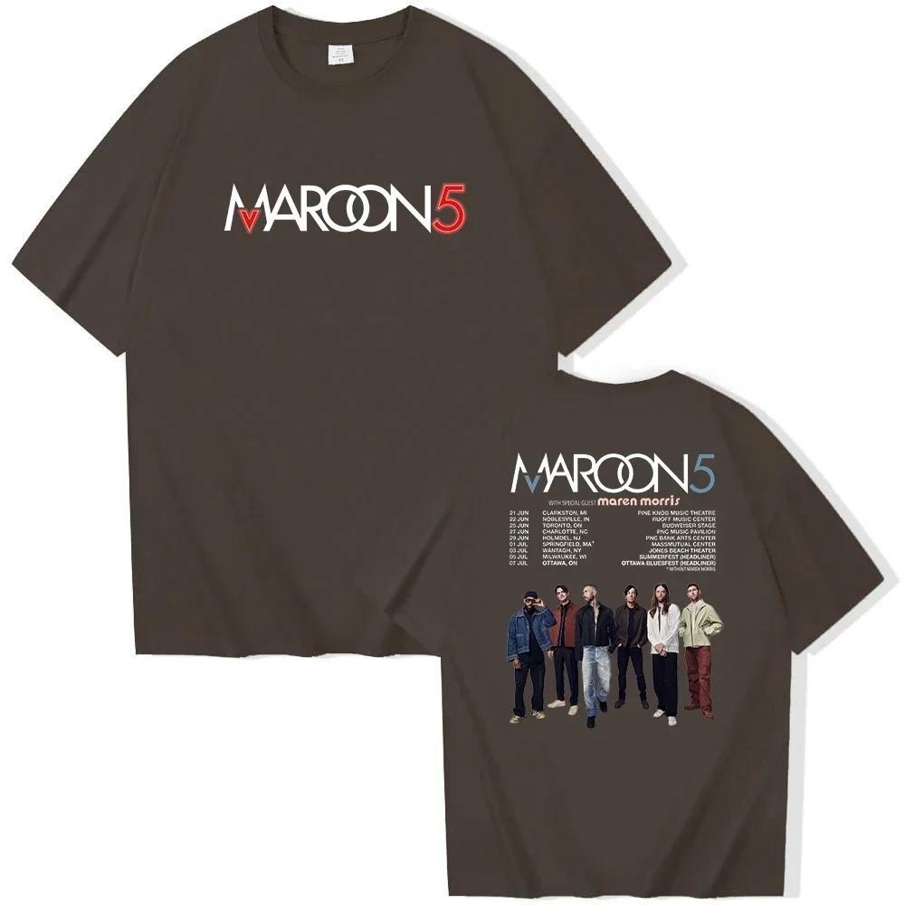 T-shirt in Cotone Maroon 5 Girocollo Manica Corta Unisex Regalo per Fan Maglietta Grafica