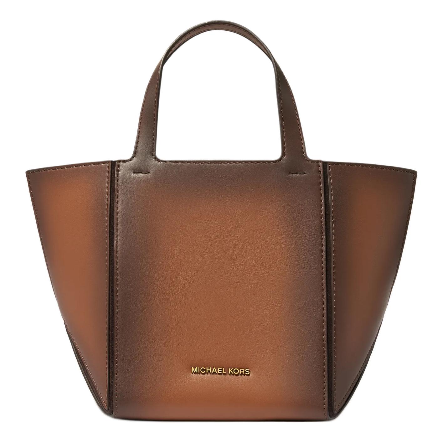 

Michael Kors Jordi Tote Bag With Metal Accents Women Tote Bags Brown 30F5A9JT5O-LUGGAGE Shopping Bag Set(Basic Set+Shopping Bag)