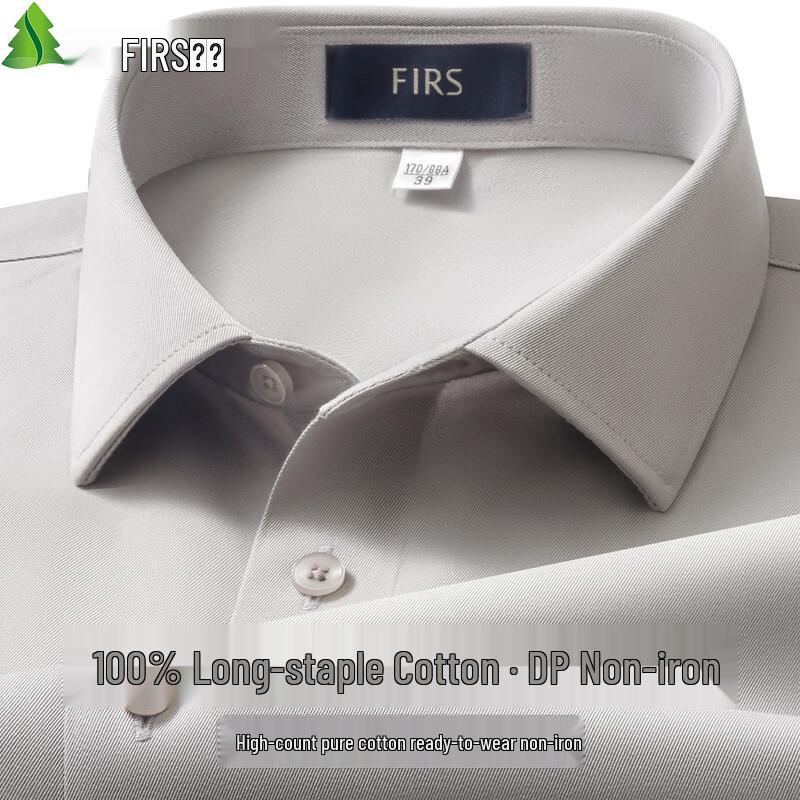 

FIRS Men s DP Non-Iron Pure Cotton Short Sleeve Business Casual Shirt 42