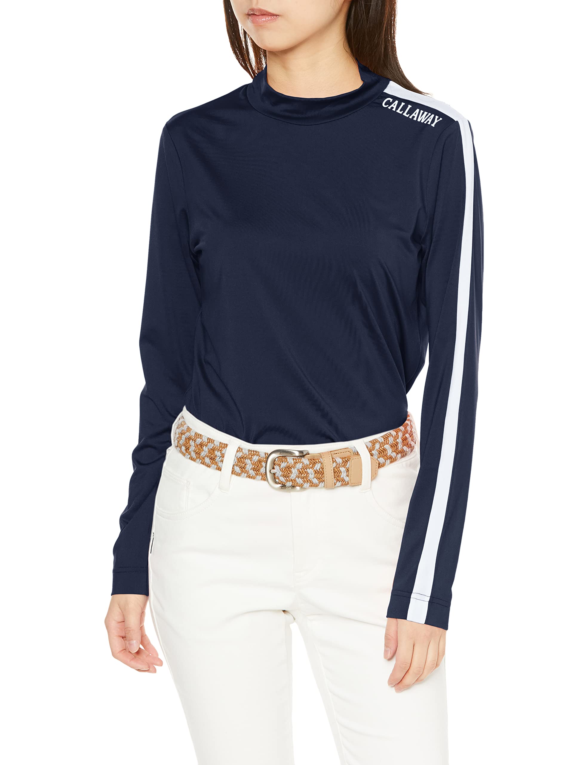 

Callaway Long Sleeve Mock Neck Shirt UV Golf Undershirt C23133201 L Women s (Stretch, Protection) / / 1120_Navy