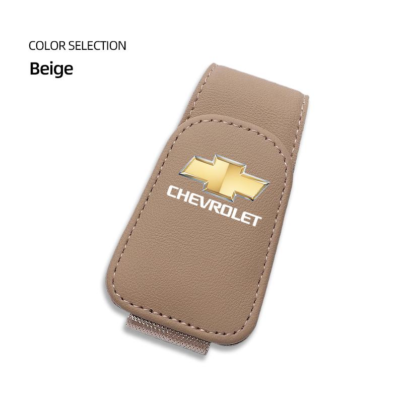 Car Leather Glasses Clip Sun Visor Ticket Card Storage Clamp For Chevrolet Cruze Malibu Colorado Suburban Equinox Blazer Trax