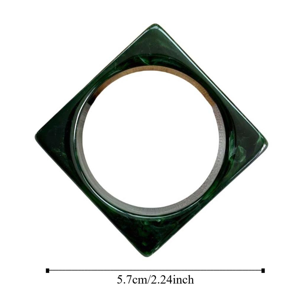Geometric Resin Bangles Irregular Retro Hand Ring Temperament Chunky Bracelets  Lady