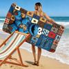 Name Custom Cookie Monster Cartoon Print Beach Towel, Large Soft Quick Dry Towel for Beach Camping Swimming