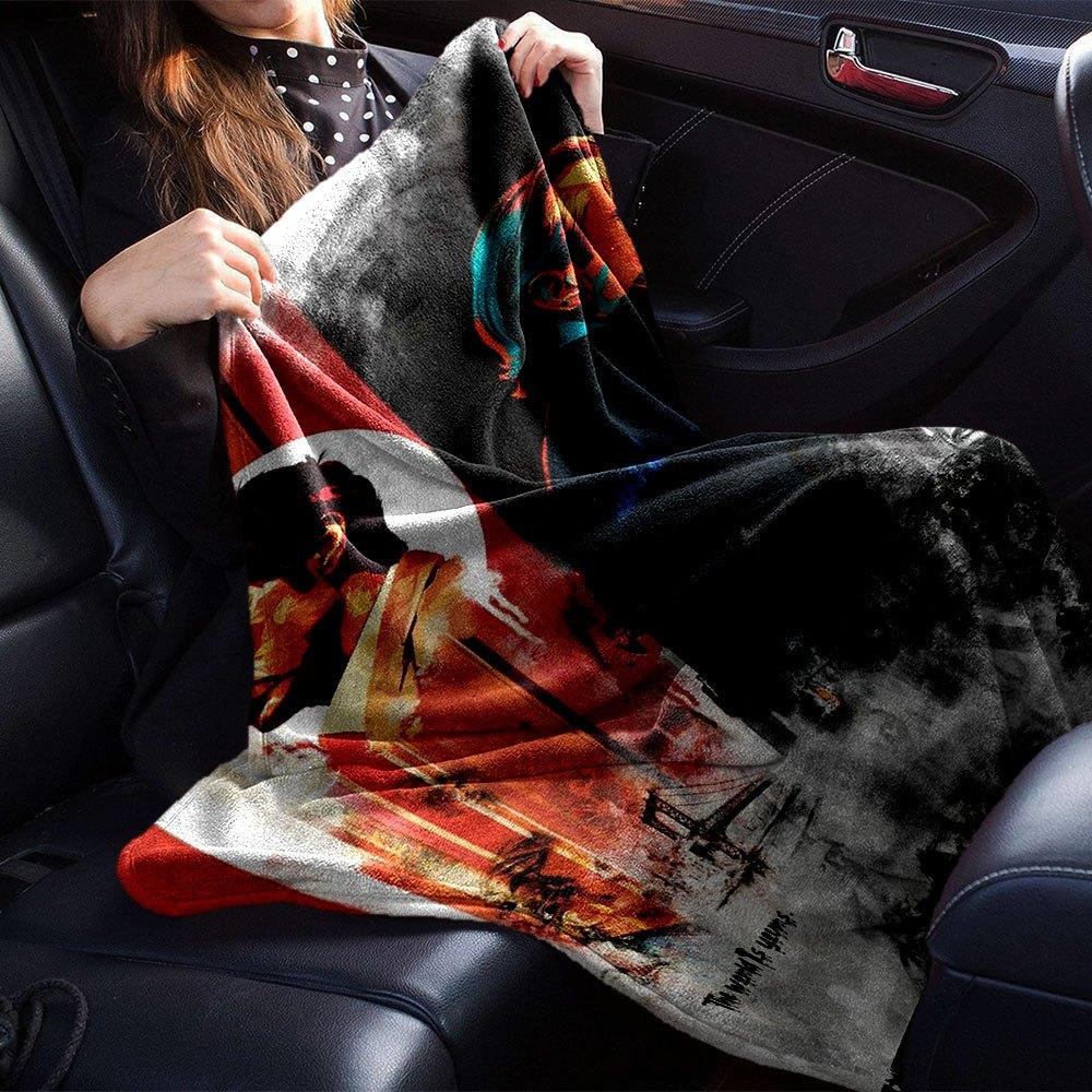 1pc Scarface-Inspired Flannel Blanket - Soft Cozy All-Season Throw for Bedroom, Sofa, Camping, Travel - Perfect Gift for Movie FansB97