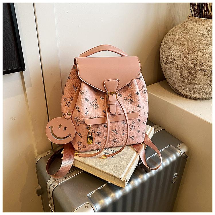 Backpack Bag Women's New Fashion Versatile Shoulder Bag Letter Large Capacity Leisure Travel Backpack