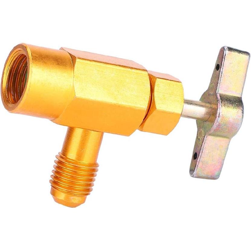 Fydun Can Tap Valve Refrigerant Dispenser Tool Brass with Adapter For R-134a R-134 AC Refrigerant Tap 1/2" Thread Valve Tool
