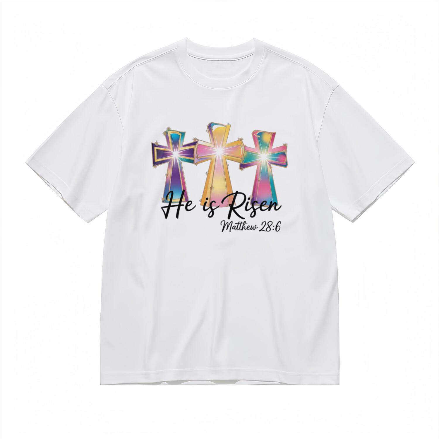 Women s Fashion Soft Breathable Classic T-Shirt Mens Womens Tees Top Religious Cross Graphic Tee S