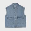 "2020 Autumn Women's Korean Denim Vest - Trendy, Loose, Sleeveless Waistcoat"