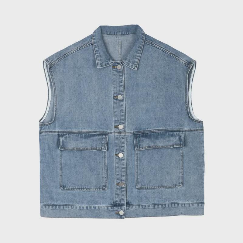 "2020 Autumn Women's Korean Denim Vest - Trendy, Loose, Sleeveless Waistcoat"