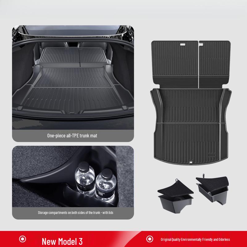 Upgraded TPE Trunk Mat Set for Tesla Model Y3 - Front & Rear Trunk, YL Interior Accessories