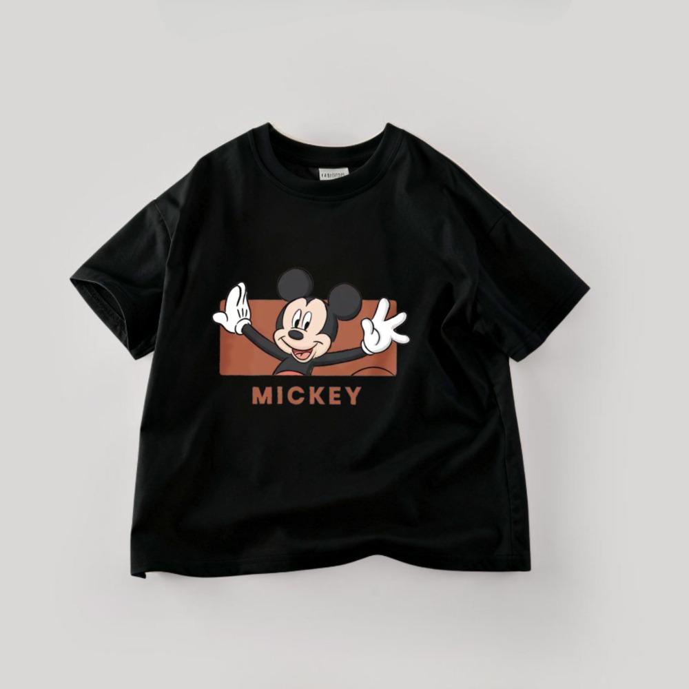 Boutique Children's Tshirts Summer Cartoon Mickey Short Sleeve Tees Tops  Casual Kids Boys Clothes Cartoon T-shirt