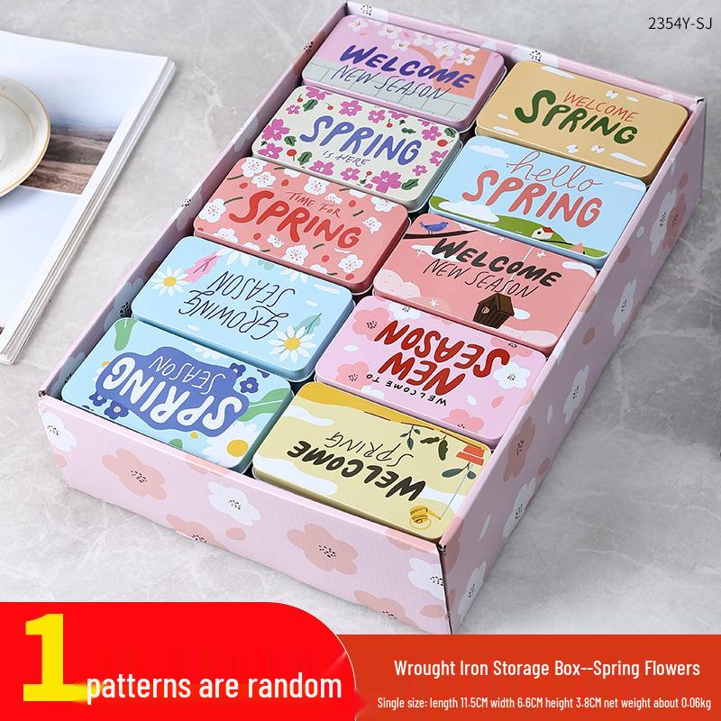 Mini Cute Cookie Candy Storage Tin with Lid for Hairpins, Earrings, or Small Items