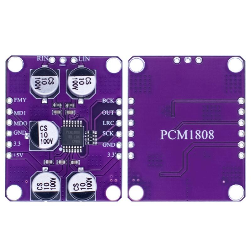 1/2/3 ks Pcm1808 24bitová zesilovací deska přehrávač modul 105dB SNR Audio Stereo ADC nesymetrický analogový vstup dekodér