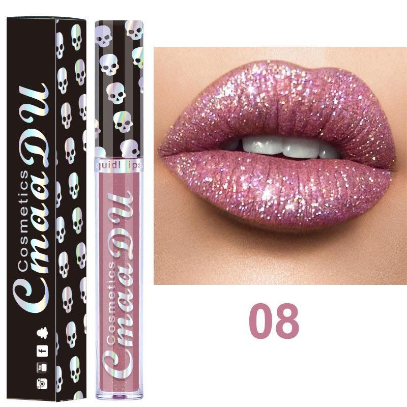 

CmaaDu Laser Diamond Dream Lip Gloss Блестящая металлическая губная помада для губ 08