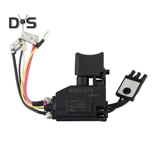 

Запасные части переключателя Установка Plug-and-Play Высокоточные контакты Переключатель для Makita 650731-7 6506379 DDF456Z BHP446Z BDF456Z BDF456 RFE чёрный