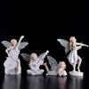 European Violin Angel Resin Craft Flower Fairy Ornaments Creative Children's Room Decor Girl's Birthday Gift Home Accessories