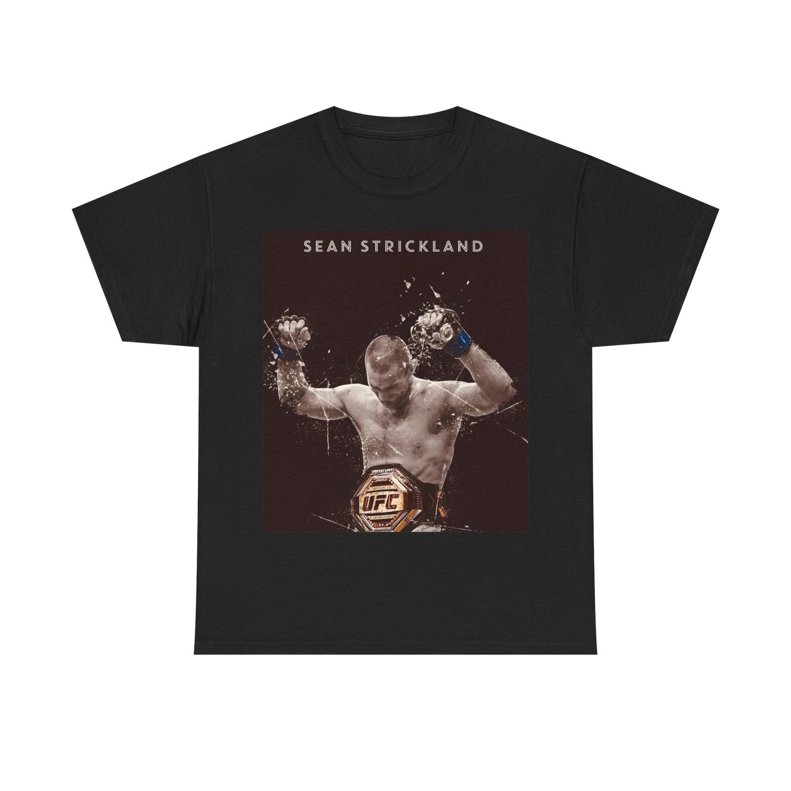 Men s and Women s T-shirts Sean Strickland UFC mma graphic tee retro design Unisex Heavy Cotton Tee M