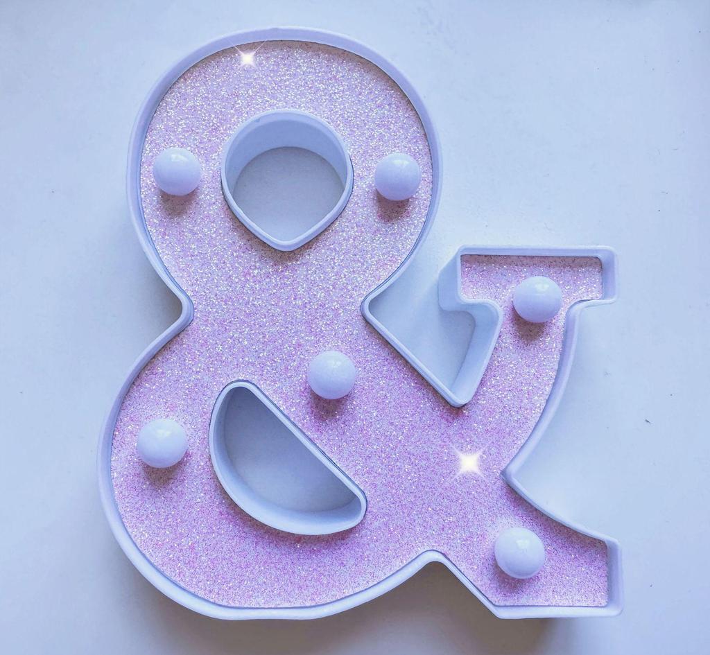 Pink LED Letter Light for Celebrations and Proposals