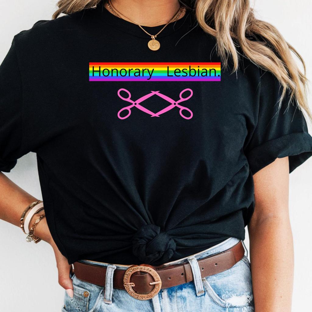 Honorary Lesbian Shirt,Gift For Bisexual Pansexual People,Lesbian Pride Gay Pride Shirt,Funny LGBT Shirt,LGBT Support Shirt