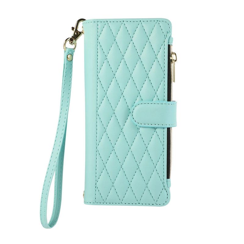 Flip Case for Samsung Galaxy Z Fold 8 Ultra 5G 2026 Zipper Leather Wallet Checkered Funda for Galaxy Z Fold8 Ultra Cover