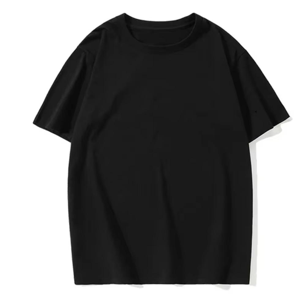 Men's Summer Comfortable and Simple Solid Color Short-sleeved Round Neck Casual Versatile T-shirt European Size Men's Top