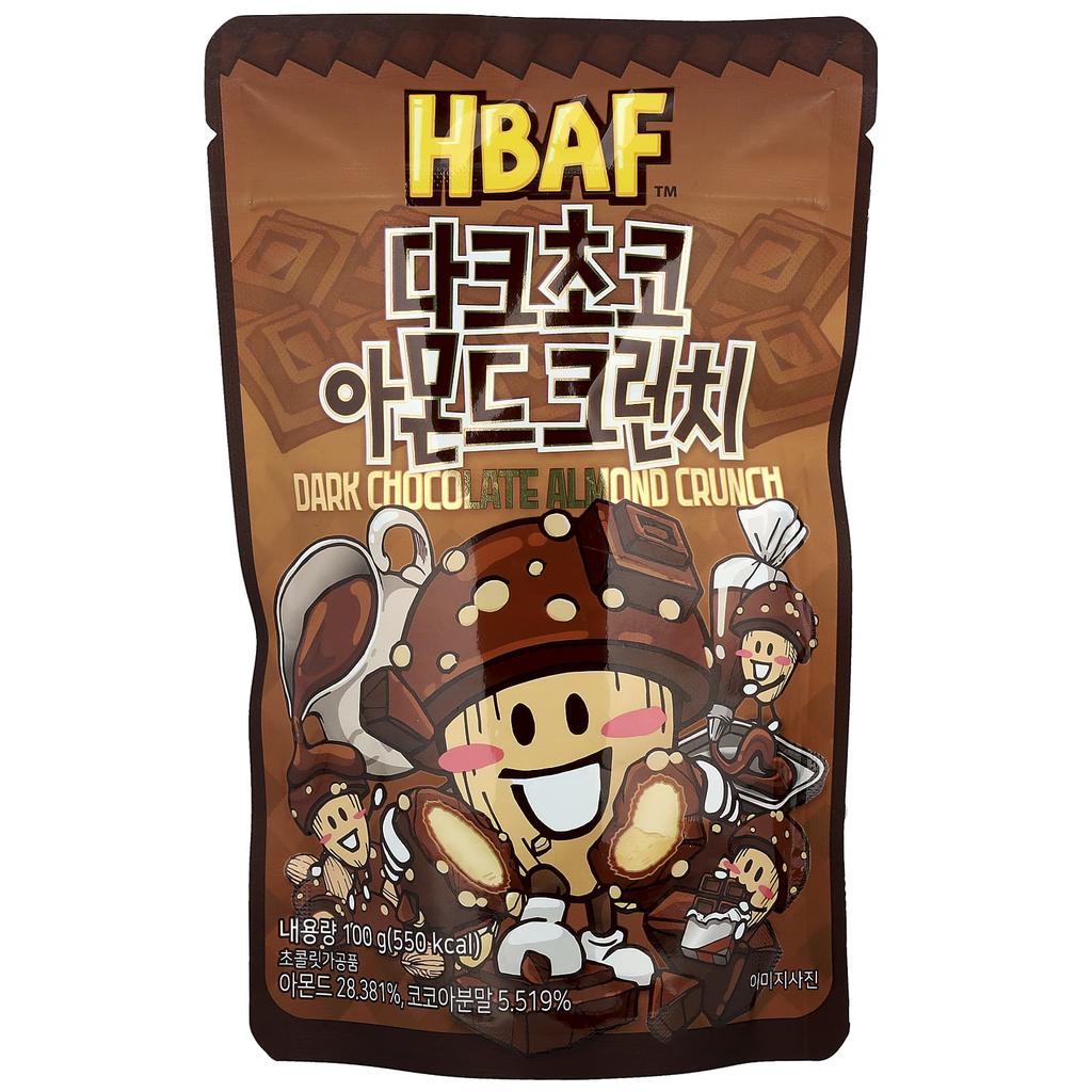 HBAF Dark Chocolate Almond Crunch, 100g