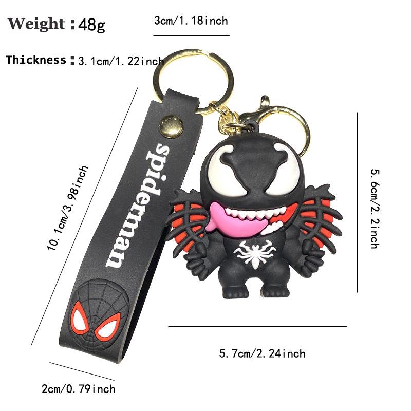 Marvel Spider-Man Keychain Creative Venom Doll Bag Pendant Couple Accessories Student Gifts
