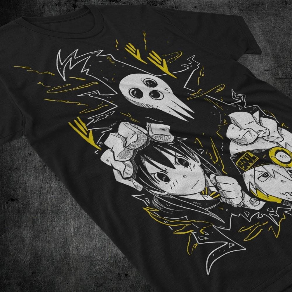 

Death The Kid Soul Eater T-shirt Anime Shinigami Grim Reaper Shirt All Size S