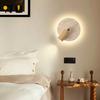 Japanese retro bedside LED wall light natural yellow cave stone wall light with cable switch home bedroom atmosphere lighting