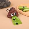 Creative Poop Shaped Pet Poop Waste Bag Dispenser Portable Pet Bin Bag Holder with Clip Pet Dog Outdoor Walking and Travel