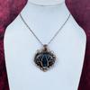 Tree Of Life Labradorite Gemstone Pendant Handmade Copper Wire Wrapped Pendant