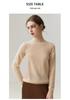 Lekasha 100% Pure Cashmere Women's Loose-Fit 12-Gauge Half-High Neck Sweater Base Layer