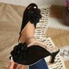 Fashion Plus-size High-heeled Sandals and Slippers 2025 New Fish Mouth Stipple Heel Versatile Straight Sandals for Women