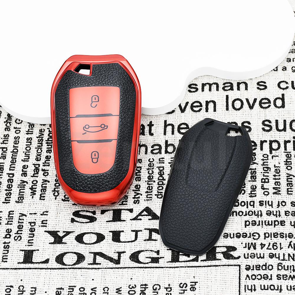 For Peugeot 407 2008 3008 4008 5008 107 206 207 208 306 307 301 308S Car Key Case Holder For Citroen Ds3 Ds4 C1 C2 C3 C4 C5