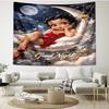 Betty Boop Print Tapestry - Portable Wall Decor Cloth, for Home, Dorm, Travel, Bedroom, Living Room - Ideal Birthday Housewarming Gift